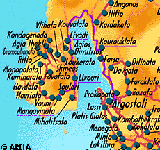 Map of Kefalonia